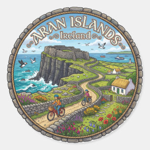 Aran Islands Ireland Classic Round Sticker