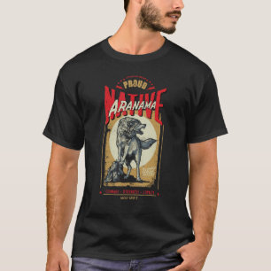 Aranama Native American Indian Born Wolf Spirit Re T-Shirt