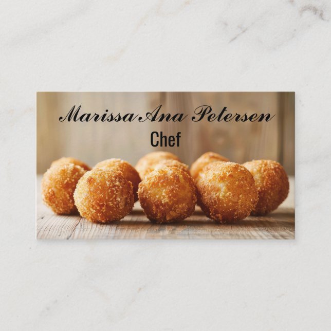 Arancini Italy Cooking Chef Personalised Business Card (Front)