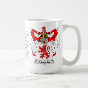 Aranda name, the Origin, the Meaning and the Crest Coffee Mug