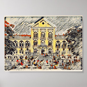 Arandjelovac, Serbia, retro vintage Poster