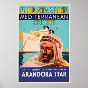 Arandora Star Cruise Ship Poster Vintage
