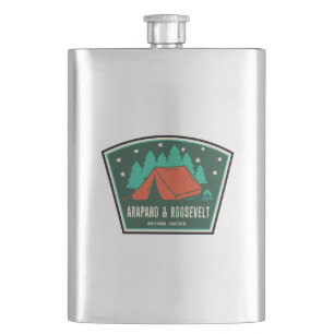 Arapaho And Roosevelt National Forests Camping Hip Flask