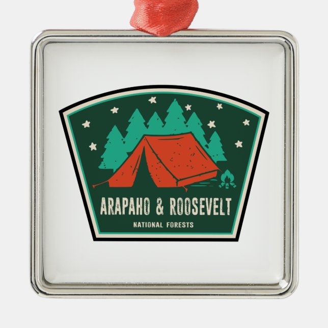 Arapaho And Roosevelt National Forests Camping Metal Ornament (Front)