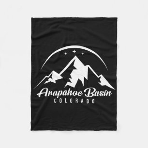 Arapahoe Basin Colorado Ski Resort Skiing Snowboar Fleece Blanket