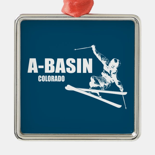 Arapahoe Basin Colorado Skier Metal Ornament (Front)