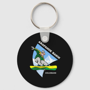 Arapahoe Basin Colorado Snowboarding Snowboarder K Key Ring