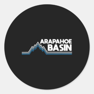 Arapahoe Basin Snowboarding Skiing Snowboarder Classic Round Sticker