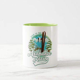 Arapahoe Basin Utah ski logo Two-Tone Coffee Mug