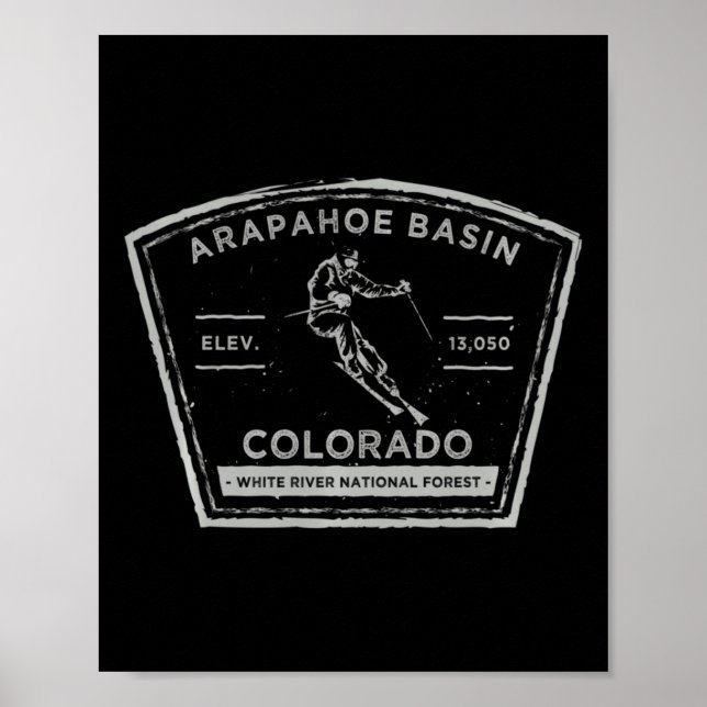 Arapahoe Sin Colorado Long Sleeve Snow Skiing Long Poster (Front)