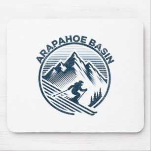 Arapahoe Sin Colorado Ski Resort Winter Skiing Mouse Pad