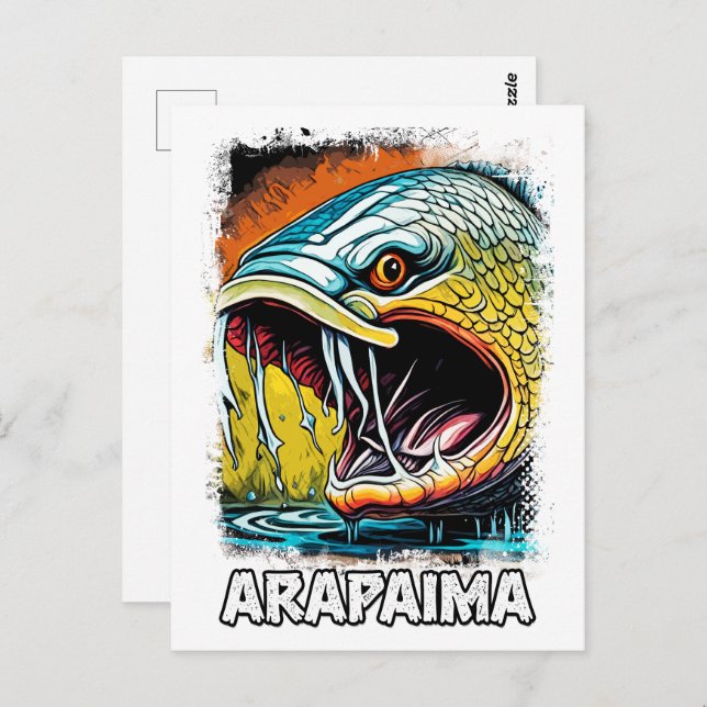 Arapaima Monster Fish For EXTREME ANGLERS Amazon Postcard (Front/Back)