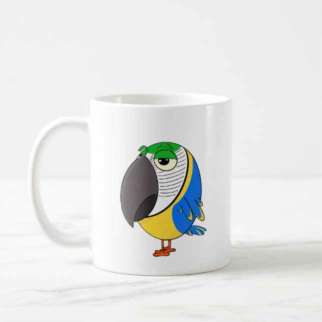 Ararauna Macaw Parrot Mug  (Left)