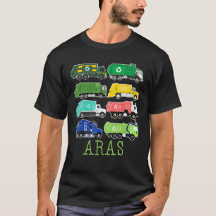 Aras Trash Truck For Kids Collector Ecologist Garb T-Shirt