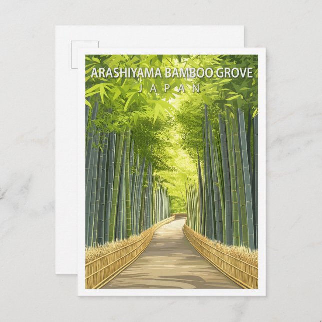 Arashiyama Bamboo Grove Japan Travel Postcard (Front/Back)