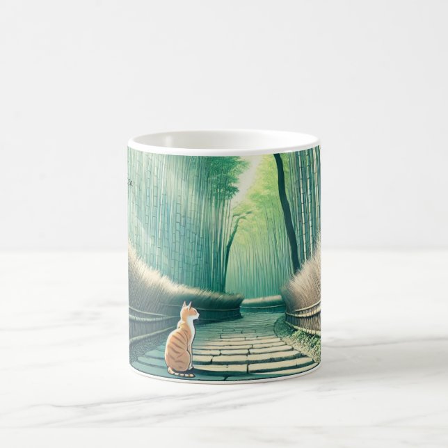 Arashiyama Japan Kyoto bamboo forest Coffee Mug (Center)