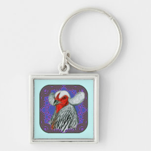 Araucana Head Framed Key Ring