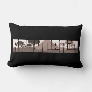 Araucaria Pine Tree Araucaria Parana Wilderness Lumbar Cushion