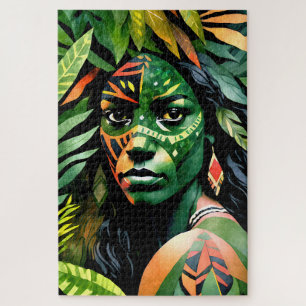 “Arayúna” Jungle Canvas - Women In Amazonia Jigsaw Puzzle