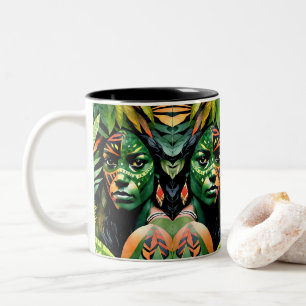 “Arayúna” Jungle Canvas - Women In Amazonia Two-Tone Coffee Mug