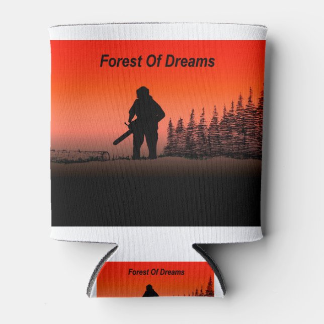 Arb Art Arborist Tree Surgeon Chainsaw  Landscape Can Cooler (Front)