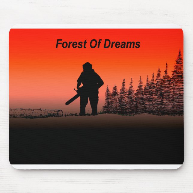 Arb Art Arborist Tree Surgeon Chainsaw  Landscape Mouse Pad (Front)