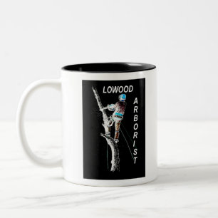 Arb Art Arborist Tree Surgeon Chainsaw  Landscape Two-Tone Coffee Mug