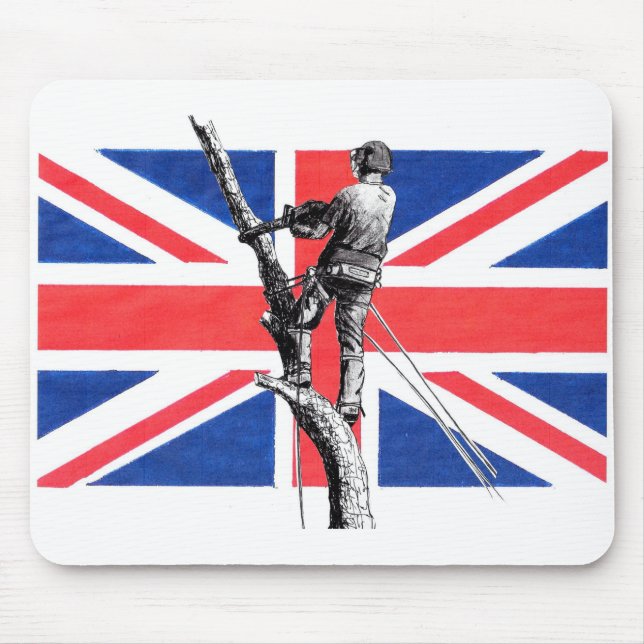 Arb Art Arborist Tree Surgeon Chainsaw Mouse Pad (Front)