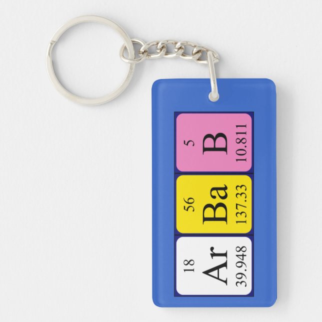 Arbab periodic table name keyring (Front)