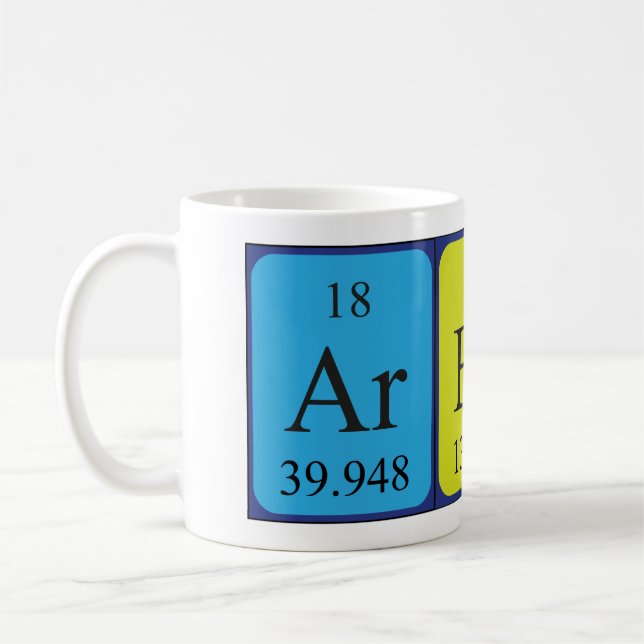 Arbab periodic table name mug (Left)