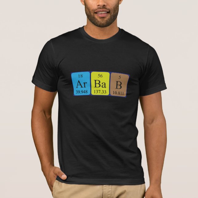 Arbab periodic table name shirt (Front)