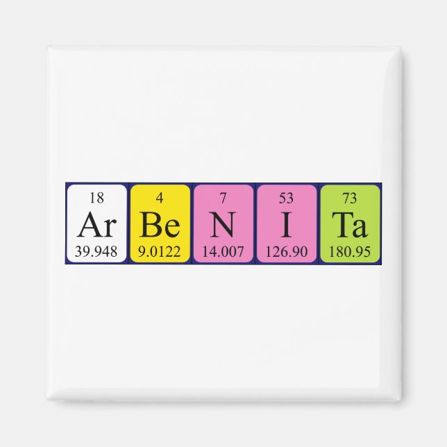 Arbenita periodic table name magnet (Front)