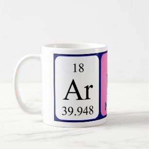 Arbër periodic table name mug
