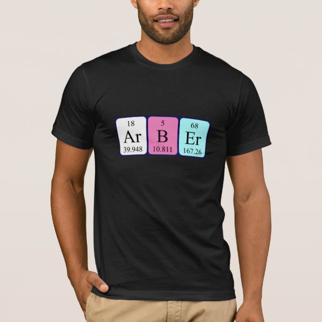 Arbër periodic table name shirt (Front)