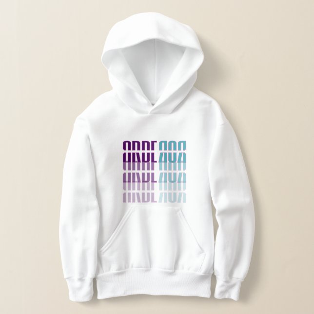 Arberor Kids Hoodie – Modern Gradient Block Logo  (Laydown)