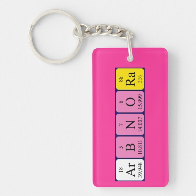 Arbnora periodic table name keyring (Front)