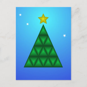 Árbol de Navidad 3D Serio y elegante Holiday Postcard