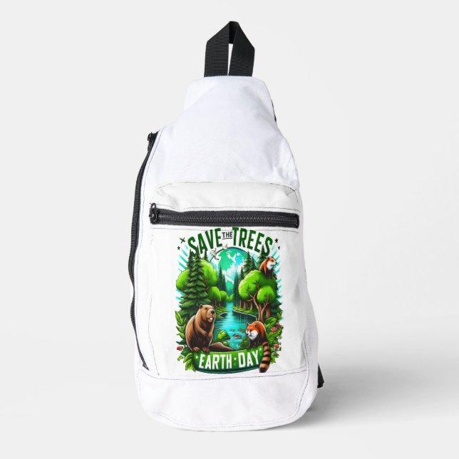 Arbor Anthem Earth Day Tee Sling Bag (Front)