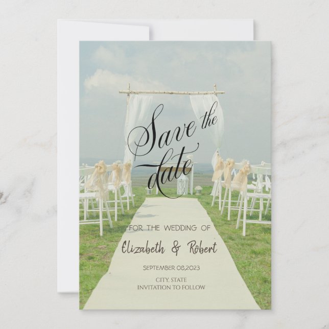 Arbor Beach Wedding Save The Date (Front)