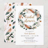 Arbor - Bohemian Feather Greenery Wreath Bridal