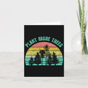 Arbor Day 2021 Plant More Trees Retro Nature Clima Card