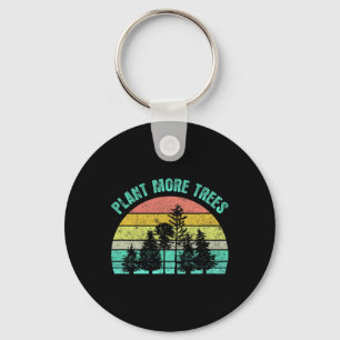 Arbor Day 2021 Plant More Trees Retro Nature Clima Key Ring