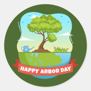Arbor Day Classic Round Sticker