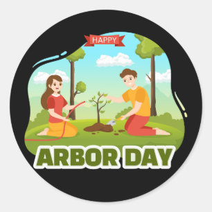 Arbor Day Classic Round Sticker
