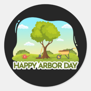 Arbor Day Classic Round Sticker