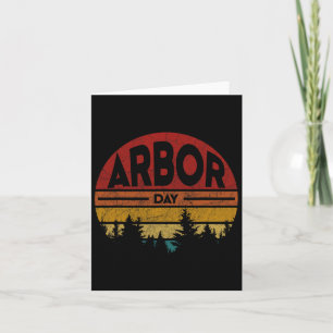 Arbor Day Plant Trees Earth Day Retro Nature Clima Card