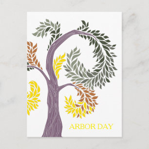 arbor day tree by abbey foster postcard
