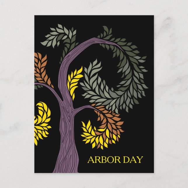arbor day tree by abbey foster postcard (Front)