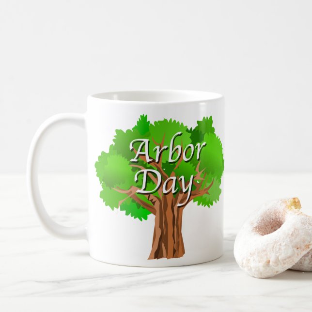Arbor Day Tree Holiday Coffee Mug (With Donut)