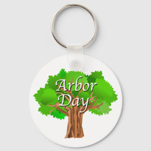 Arbor Day Tree Holiday Key Ring